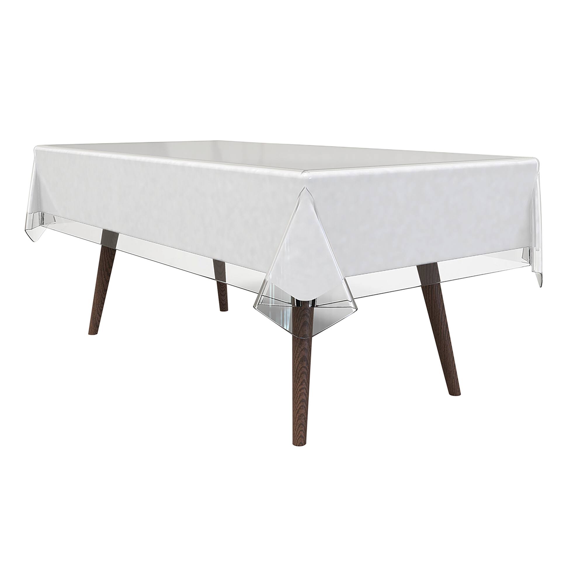 Home Details 90" Clear Tablecloth Protector